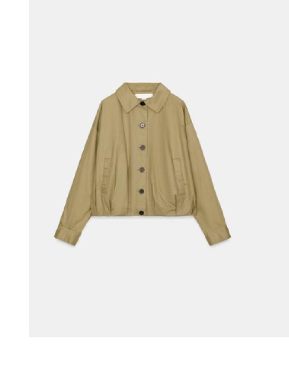 Zara Olive-Tone Utility Button Jacket